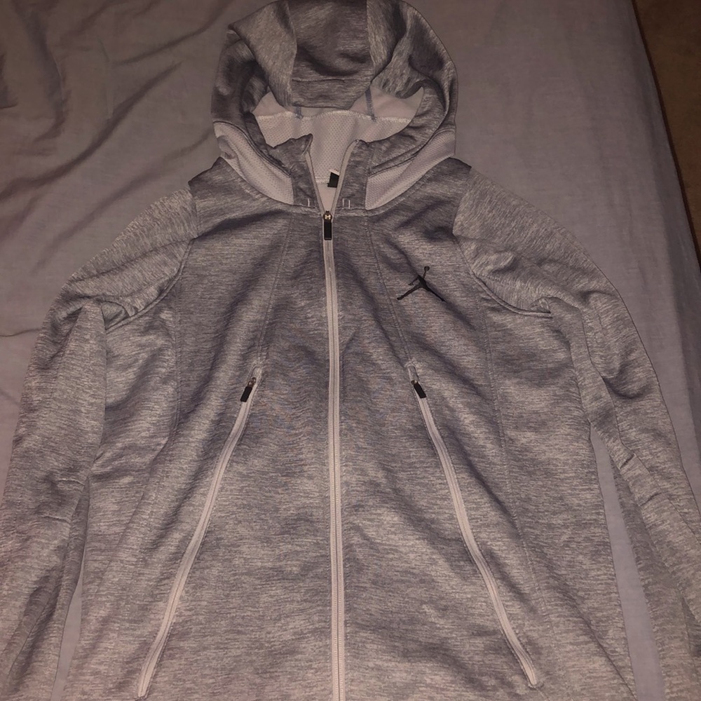 Grey Jordan zip-up hoodie